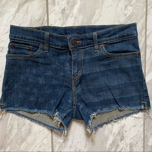 EUC Levi’s Stars & Stripes Denim Shorts Size 6 W28